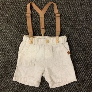 Zara baby boy shorts with suspenders!